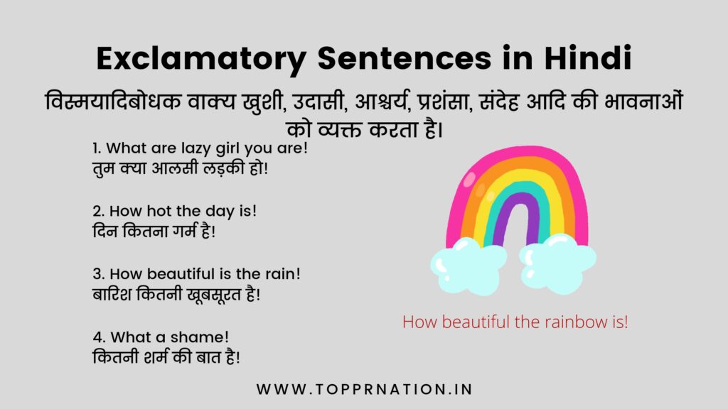 Exclamatory Sentences in Hindi - Definition, Rules and Examples