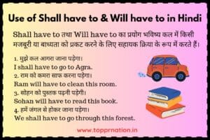 Use of Shall have to and Will have to in Hindi - Examples, Rules & Exercises
