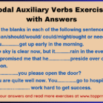 Modal Auxiliary Verbs Exercises with Answers