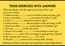 Tense Exercises with Answers and Worksheets